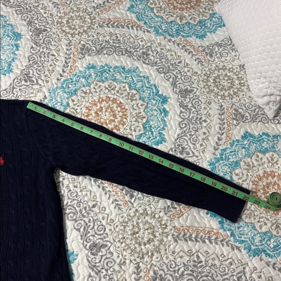 Navy Polo Cable-Knit Sweater - Picture 7 of 7